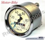 МЗ КИЛОМЕТРАЖ ДО 100 km/h Ф60мм MZ RT125 - MZA /НЕМСКИ/ - /ПРЕОЦЕНЕНА СТОКА - СТРЕЛКАТА Е ПОД ОГРАНИЧИТЕЛЯ/
